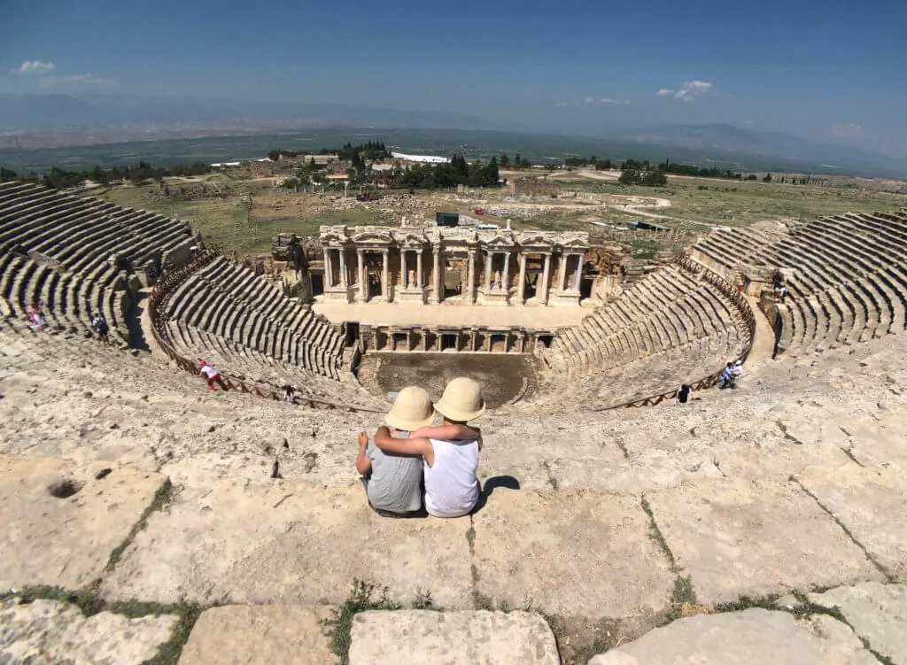 Pamukkale with kids