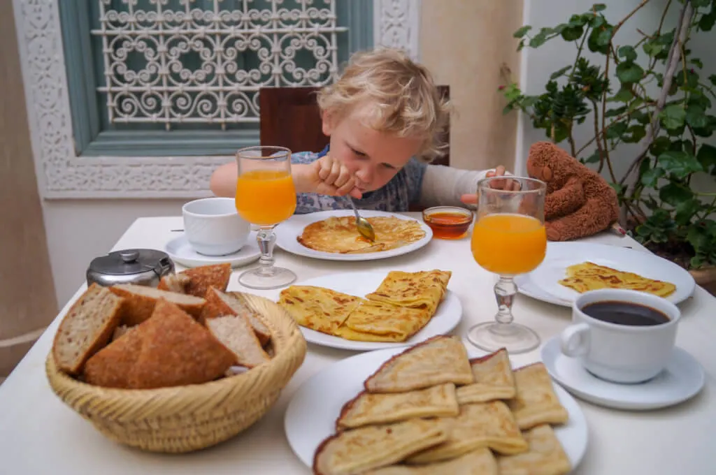 Riad Les Hibiscus breakfast