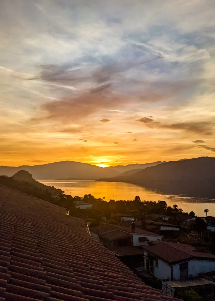 Airbnb rooftop views over Lago Maggiore