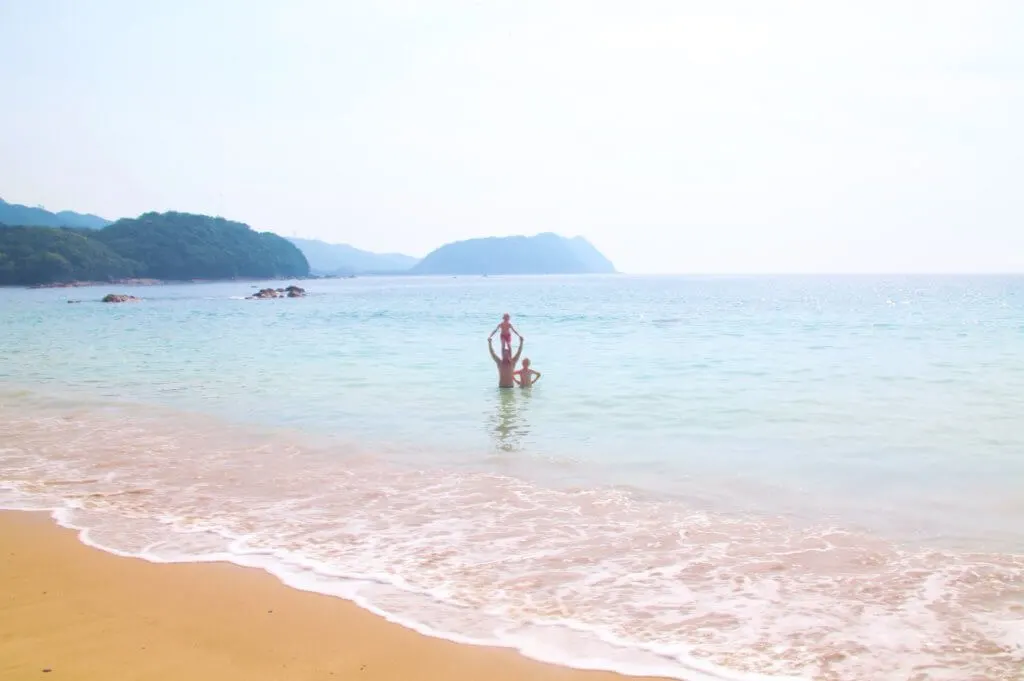 the sea at hiking in Shikoku