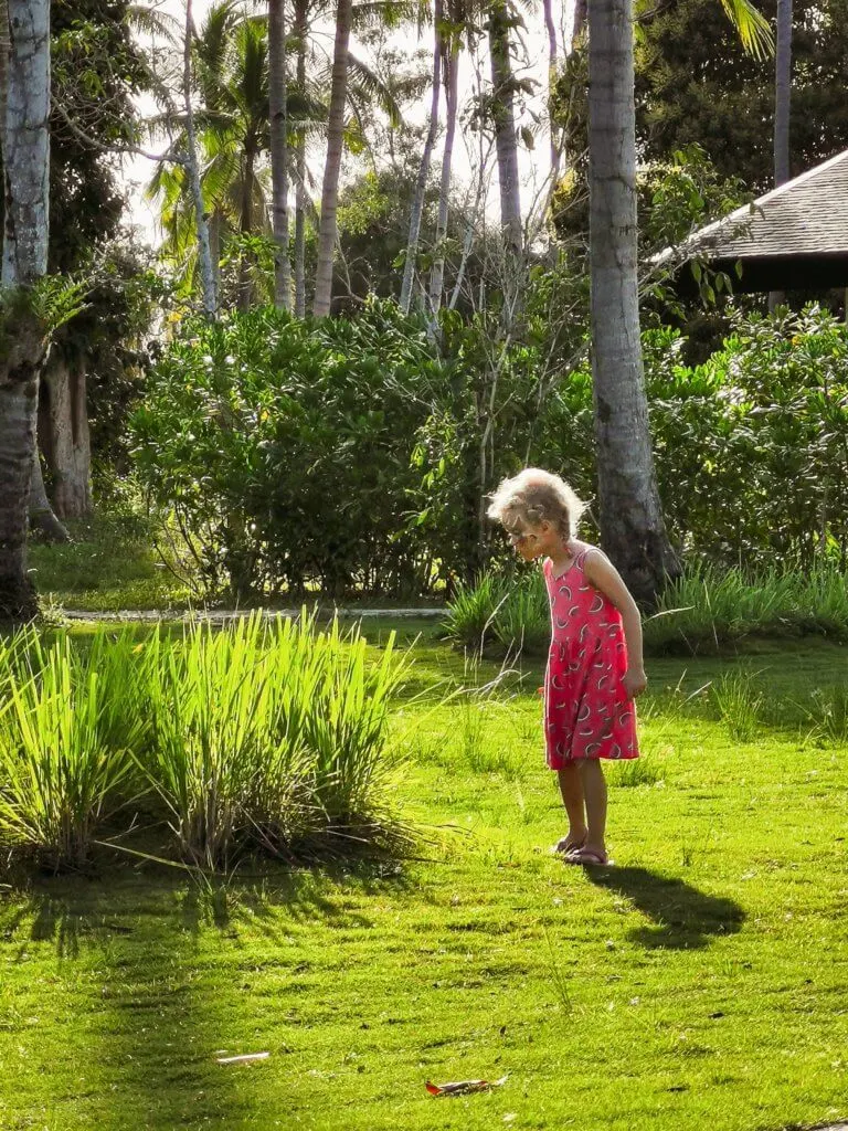 Child exploring at The Residence, Bintan