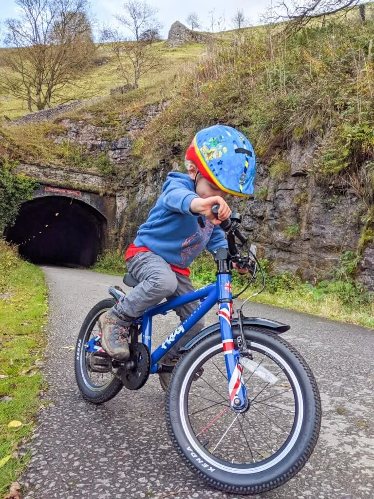 Boy on Frog48 bike