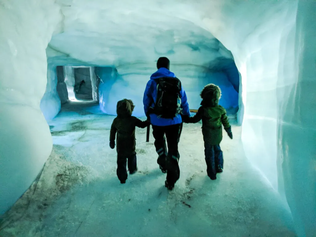 walking through the tunnels of Into The Glacier