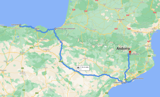 road trip from santander to barcelona