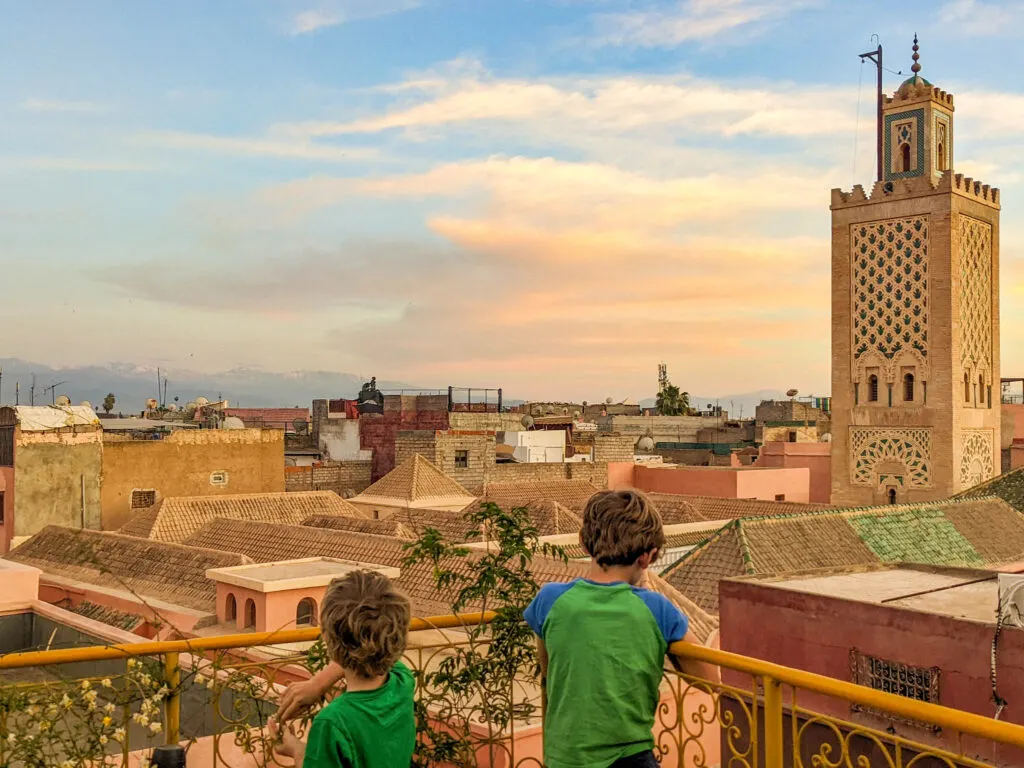 rooftop views in Marrakech