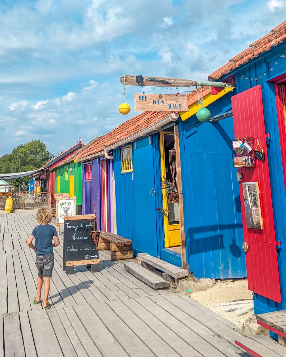 Ile d'Oleron colourful huts