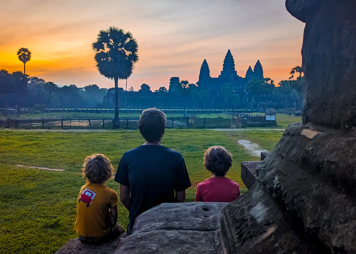 Angkor Wat with kids