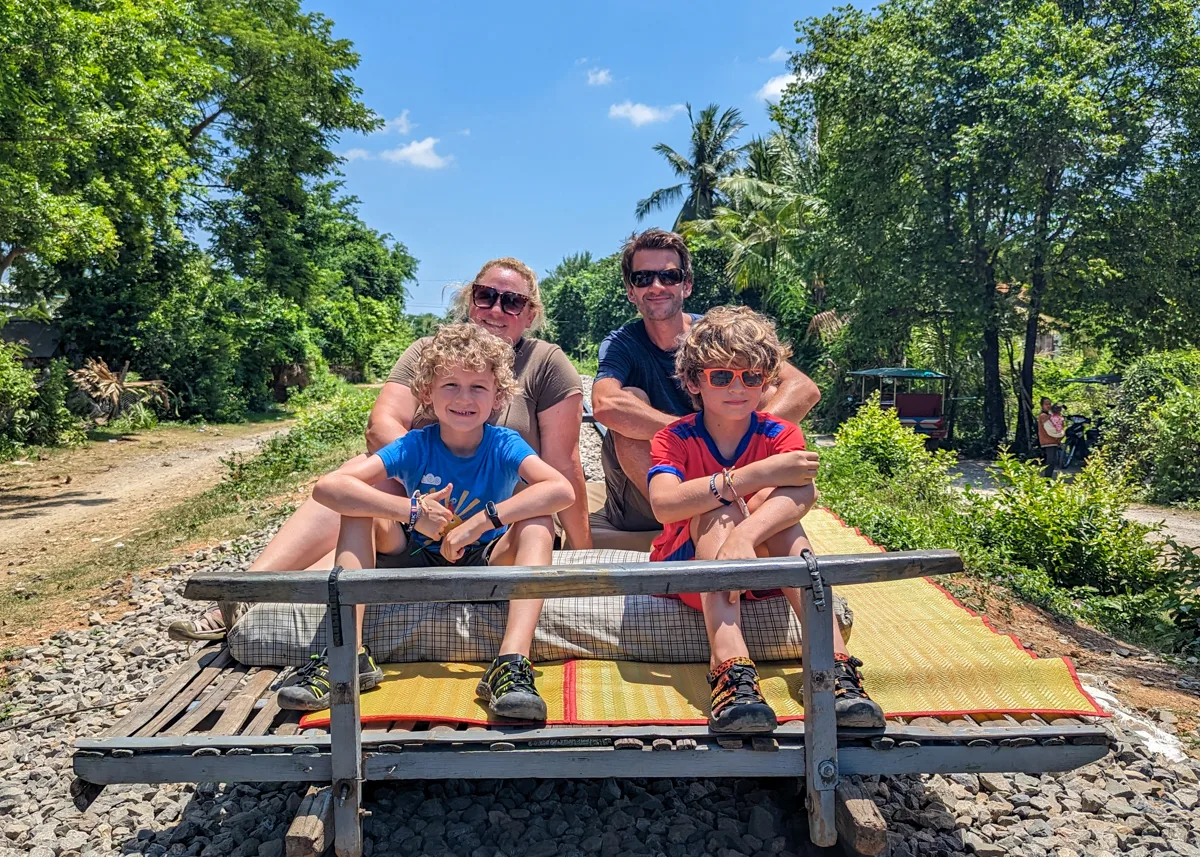 Battembang with kids, bamboo train