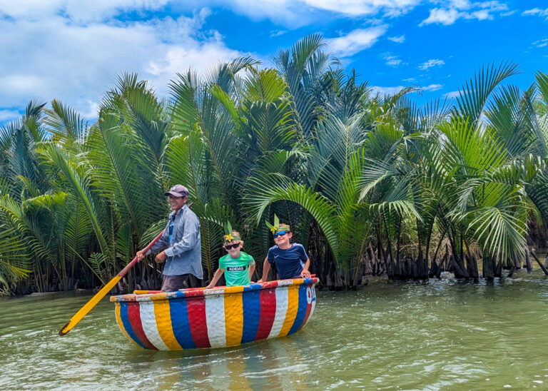 coconut boat in Hoi An, Vietnam