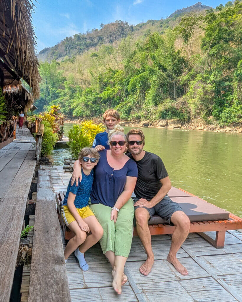 TraveLynn Family at the Jungle Rafts in Thailand